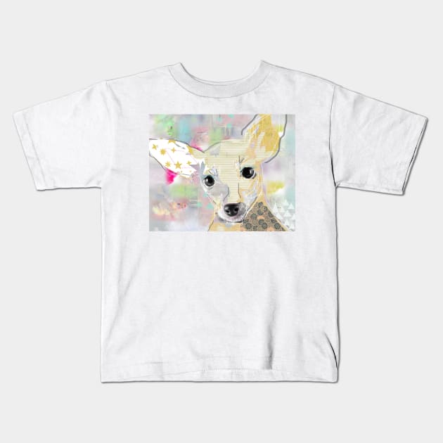 Chihuahua Collage Kids T-Shirt by GreenNest